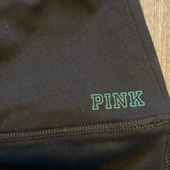PINK Victorias Secret Black Leggings MSU Michigan State University Small… - Picture 3 of 10
